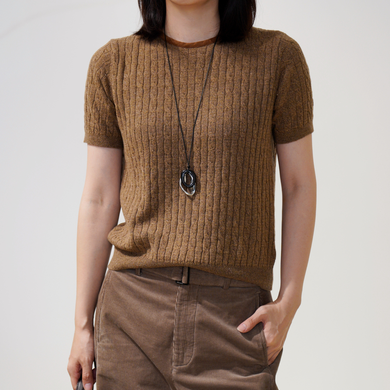 【Xiaoqianzong】Round-Neck Knit Sweater, Fashionable and Versatile, Casual Inner Wear Qjh-Rc2695 【Xiaoqianzong】Round-Neck Knit Sweater, Fashionable and Versatile, Casual Inner Wear Qjh-Rc2695