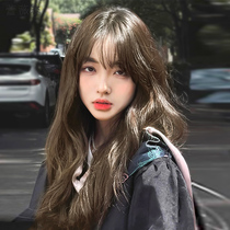 Wig female hair summer natural full head sleeve type large wave long curly hair simulation human hair long hair wig set