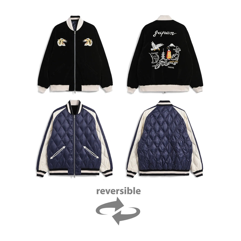 Taion Body Temperature Japan Special Japanese Line“ Skajan” down Jacket for Men and Women
