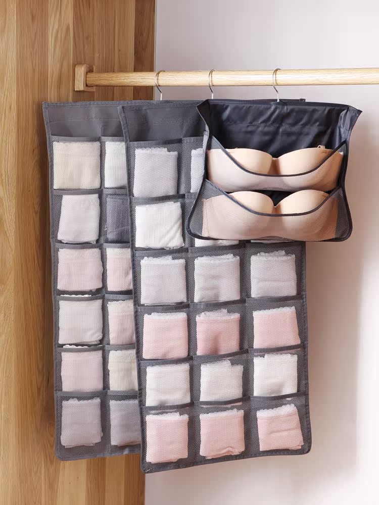 Socks containing rack Perforated Wall-mounted Dorm Bedroom bedroom Home Sub-grid Cloth Art Cashier Bag Inner-style Pants Finishing