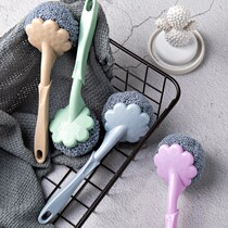 Brush pot Divine Instrumental Kitchen Nanodishwashing Pan Cleaning Brush home Long handle No Grease Pan Brush Clean Decontamination Brush