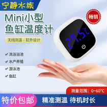 Fish tank electronic thermometer high-precision water thermometer small mini display thermometer aquatic grass fish and shrimp tank external thermometer