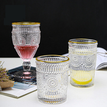 Bowl nobles Nordic retro glass cup water cup set simple transparent tea cup female drinking water couple Milk Cup