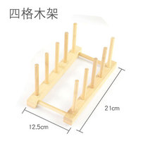 Bowl Noble Kitchen Plate Cup Drain Wooden Rack