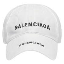 (Exclusive interest-free) BALENCIAGA DOUBLE LOGO stain effect baseball cap