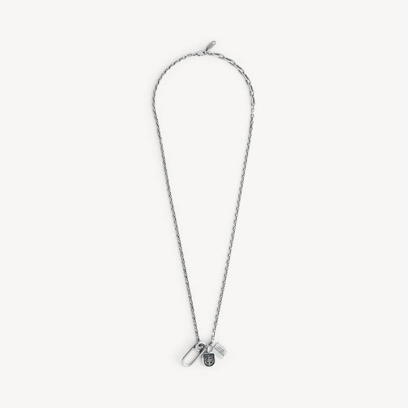 Balenciaga 26 Winter New Product Anchor Crest Pendant Fine Necklace