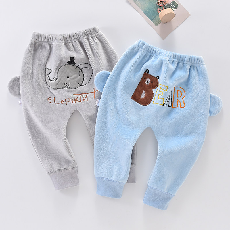 Baby Garduvet PP pants Fall baby Harun pants male and female child big fart pants winter thickening outside wearing long pants-Taobao