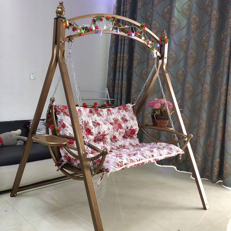 Outdoor Rocking Chair Patio Chairlift Swing IRON ART RECLINING CHAIR ADULT CHILDREN ROCKING CHAIR BALCONY HANGING BASKET ROCKING BASKET NET RED