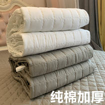 Cotton thickened padded cotton fitted sheet Single cotton 1 8m bedspread Simmons protective cover Thin brown mat non-slip cover custom