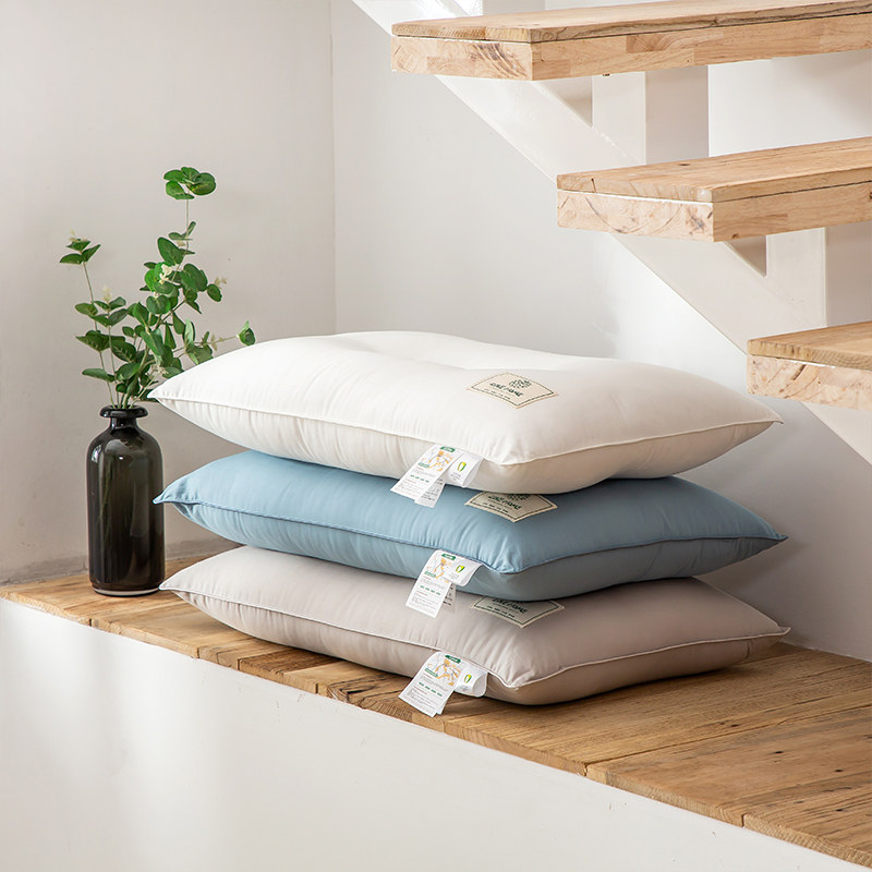 Antibacterial Anti-Mite Soybean Fiber Pillow Single Guard Cervical Spine Hotel Home Pillow Soft Double Student Pillow Inner