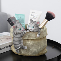 Creative American Pooch Rabbit containing Cosmetic Key Remote Control Living Room Tea Table Xuanguan Cat Containing box