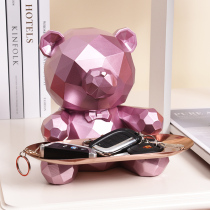 Creative Geometric Violent Bear Home Xuanguan Containing Tray Swing Piece TV Cabinet Decoration Joo Relocation New Residence Gift Canon