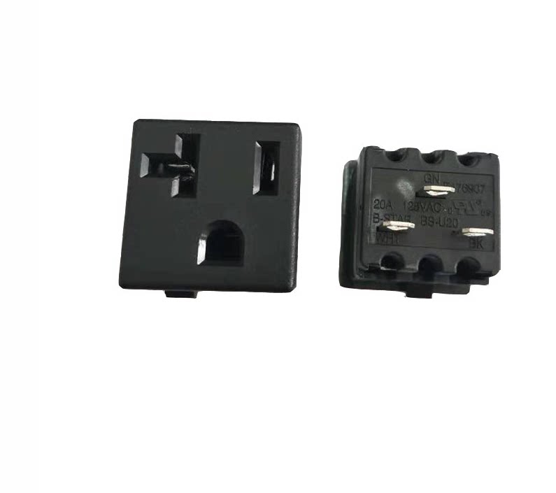 High current 20A US standard socket TR US standard power socket with UL certification US standard welding wire socket black
