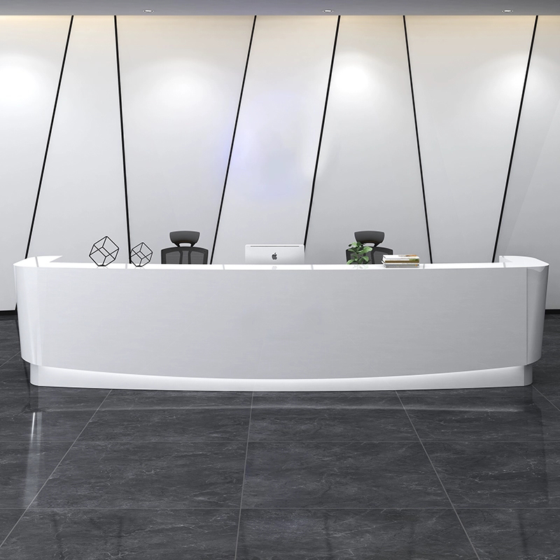 Front desk company welcome white paint desk bar simple modern beauty salon counter customization