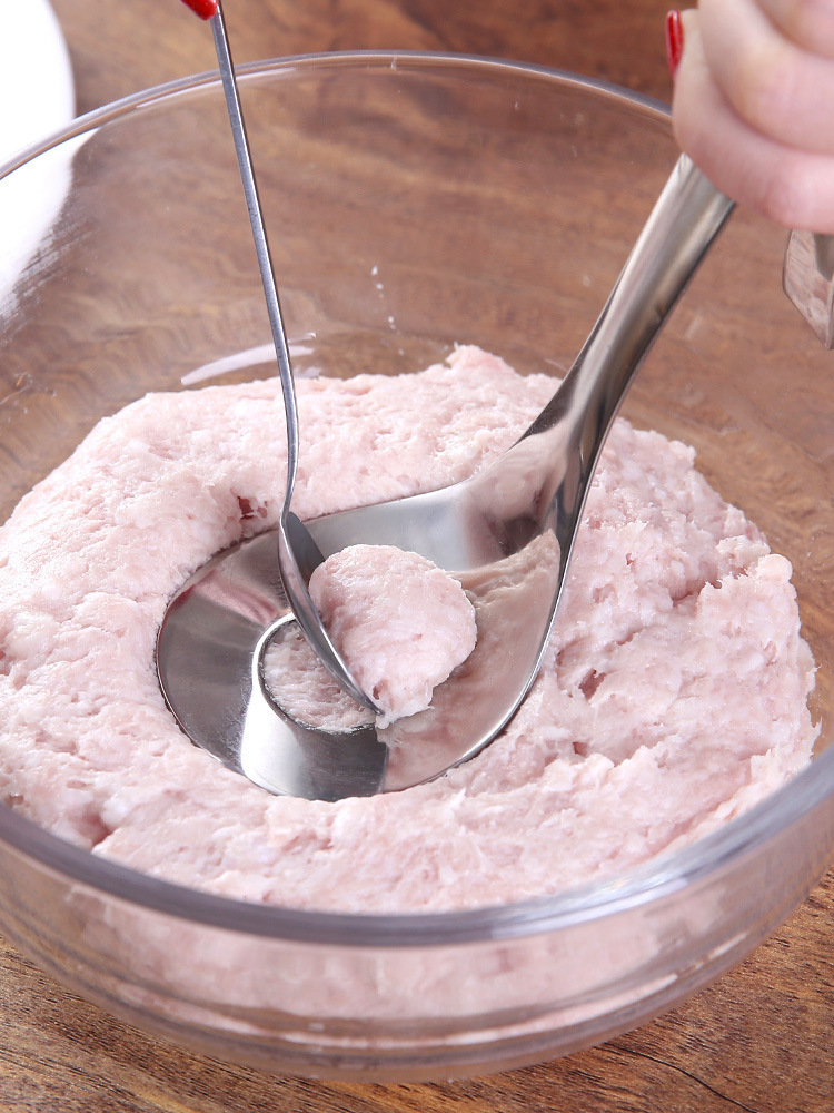 304 Stainless Steel Meatballs Spoonful Maker Mold Home Manual Non Stick Beef Meatballs Make Meatballs Deviner Fried Balls