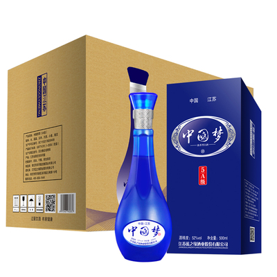 【3个礼袋】中国梦52度500ml*6瓶