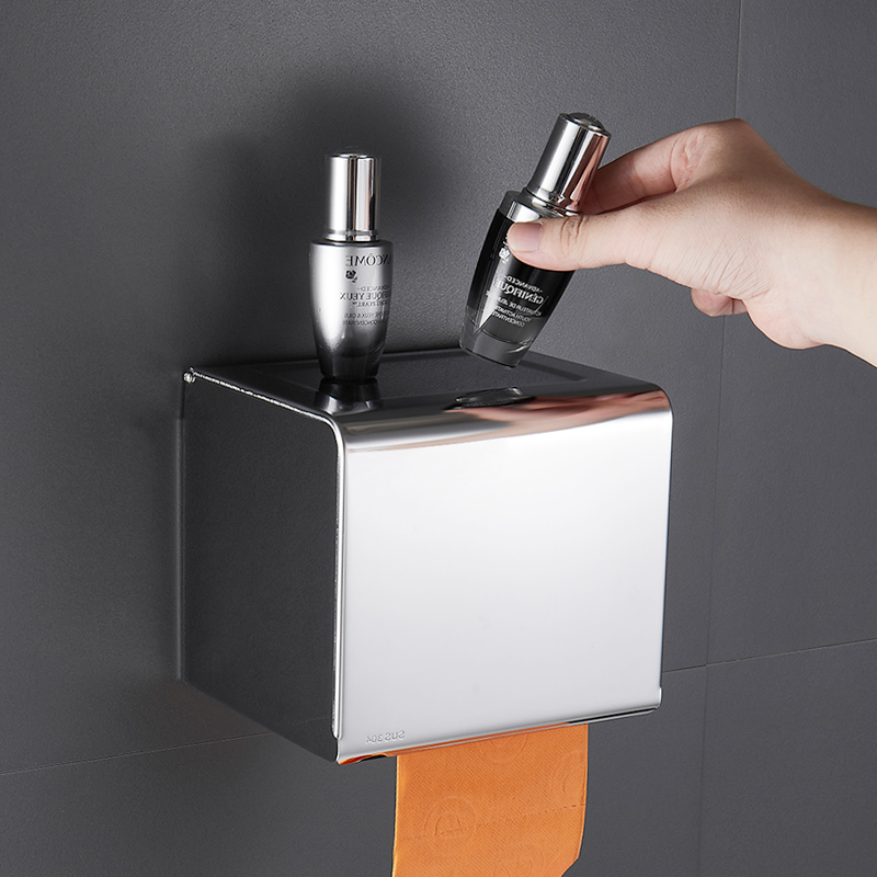 Toilet roll carton 304 stainless steel wall hanging towel toilet toilet toilet toilet toilet waterproof pumps box