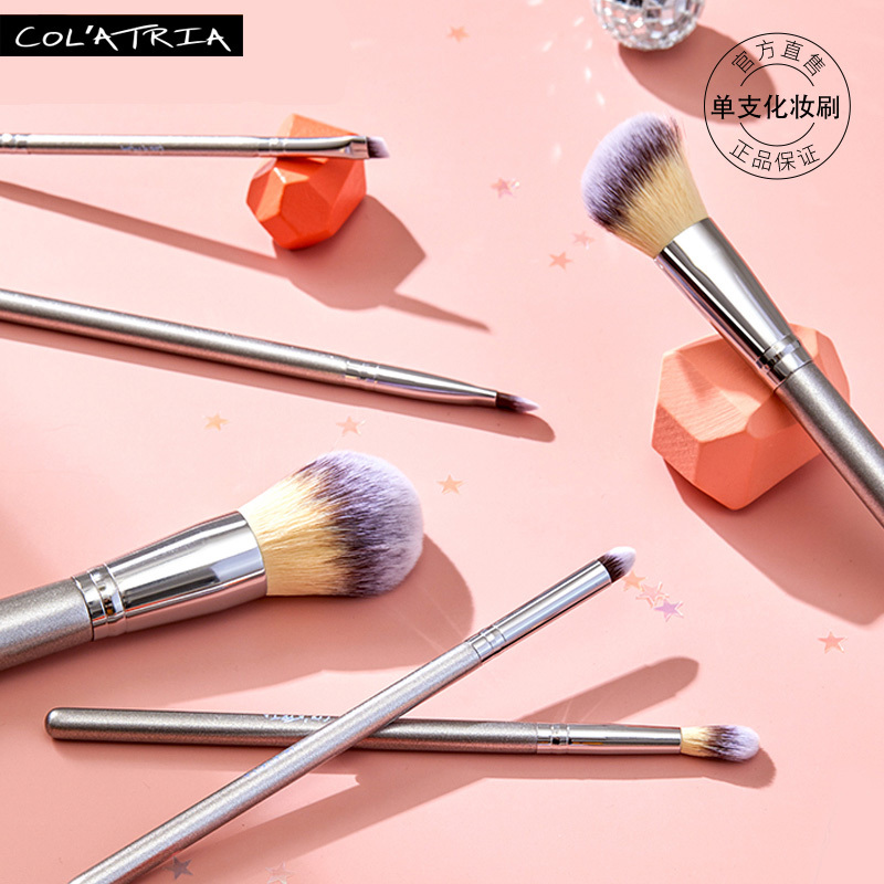 Kolan Ruiya Ultra-Soft Makeup Brush Single Piece Bionic Soft Bristle Double-Ended Angled Fingertip Brush for Foundation, Contouring, and Eyeshadow