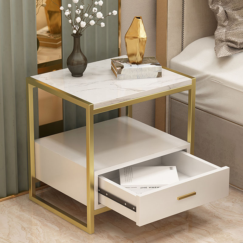 Through Accessories Beauty Iron Art Marble Bed Head Cabinet Nordic Sofa Sides A Few Cabinets Living-room Side Table Minima Modern Light Lavish A Few