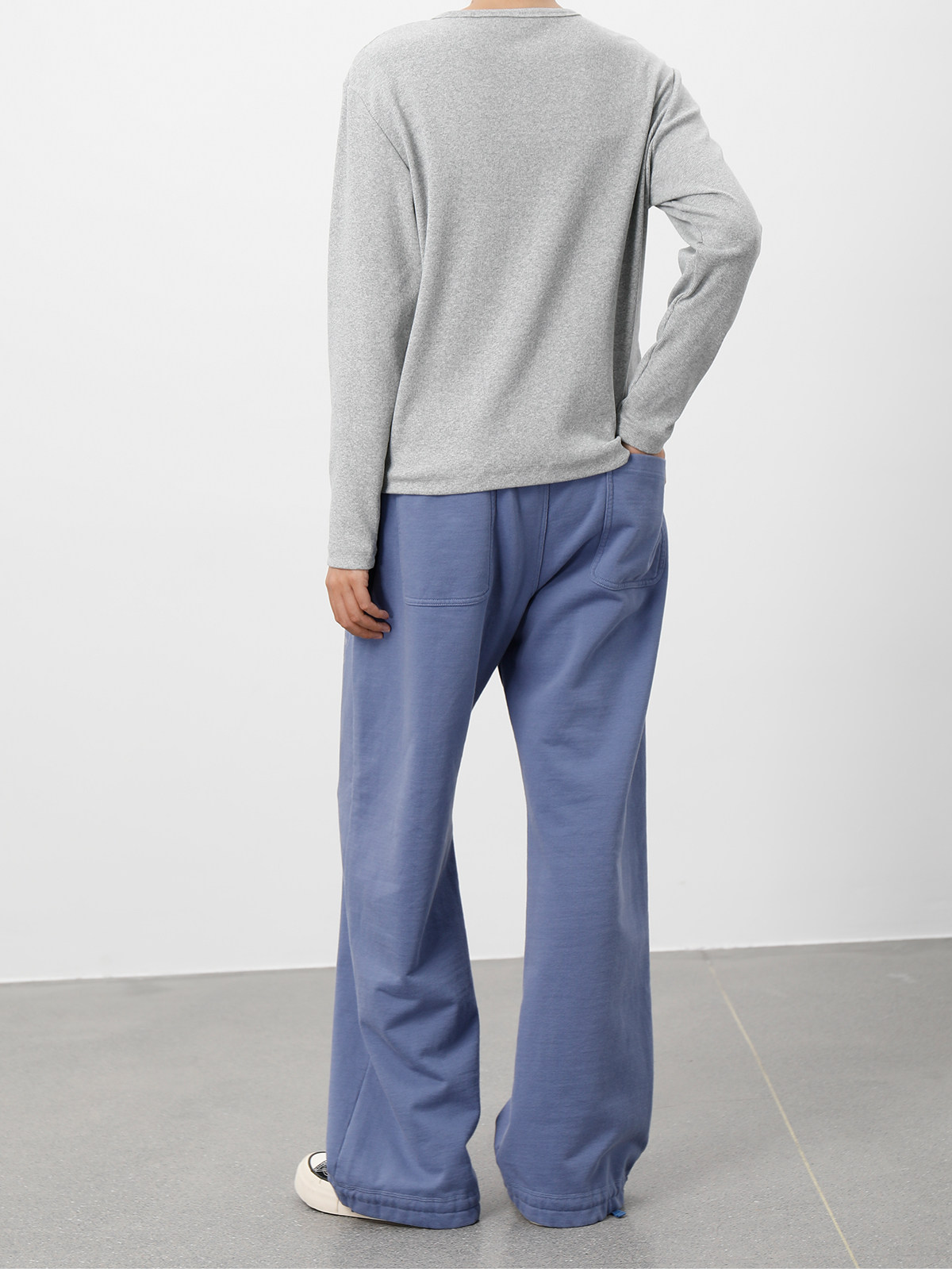 PLUS NO LOGO Slim-Fit Ribbed Henley Long-Sleeve Tee