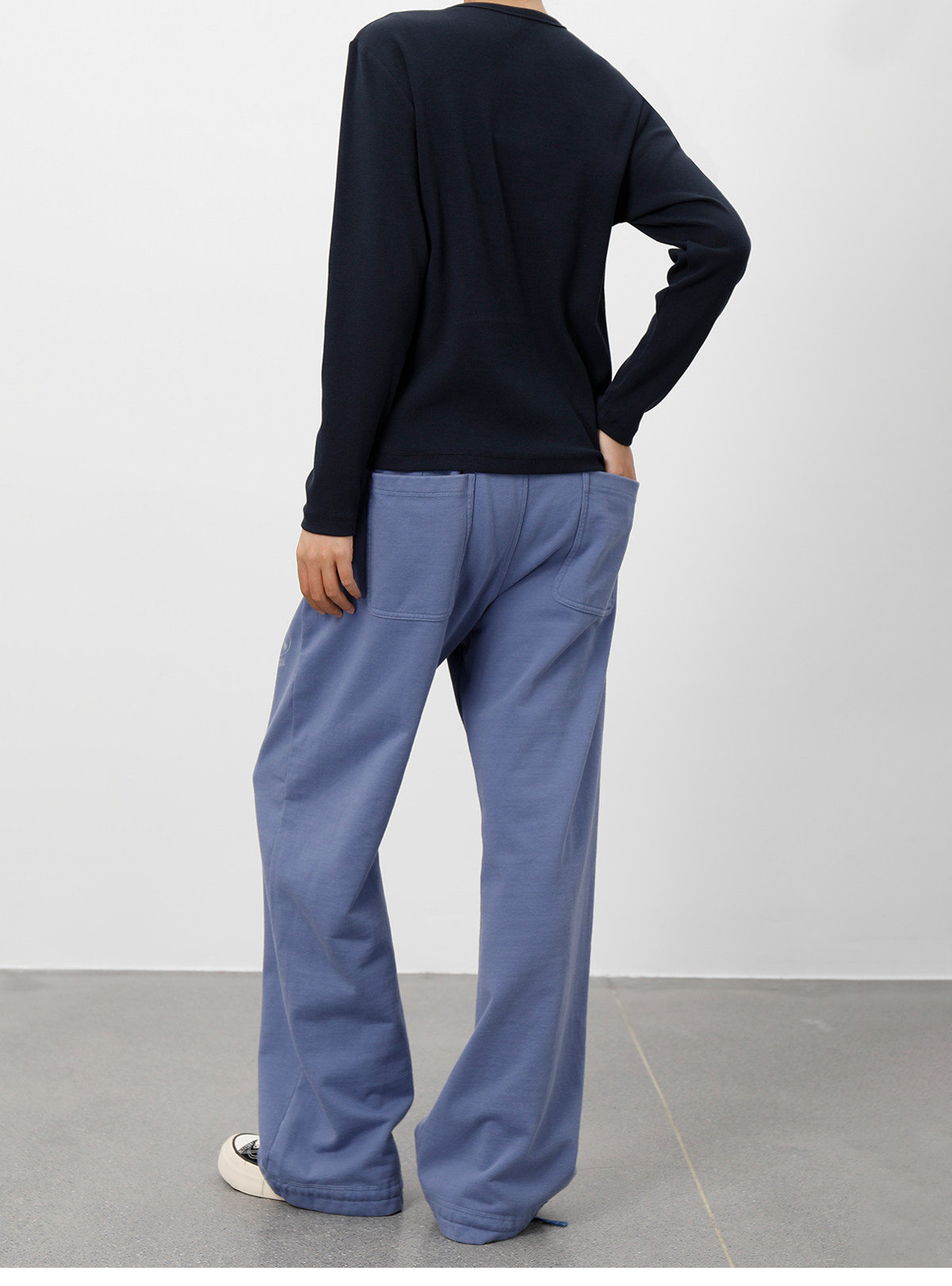 PLUS NO LOGO Slim-Fit Ribbed Henley Long-Sleeve Tee