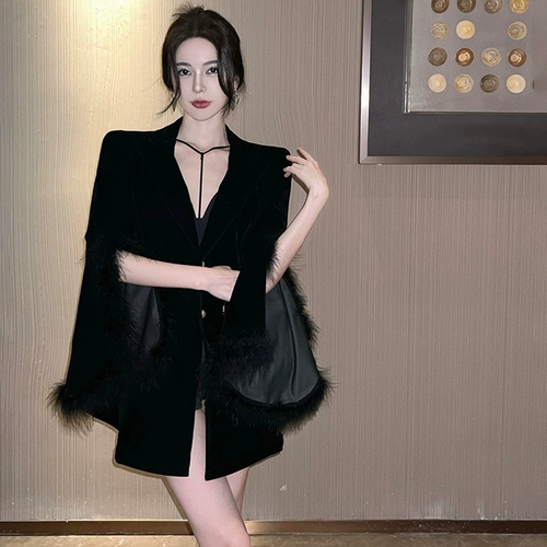 Элитное вечернее платье, бархатный костюм, французский стиль