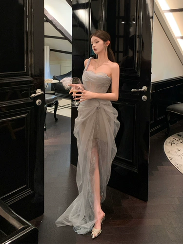 Элитное вечернее платье, изысканный топ без лямок, бюстгальтер-топ