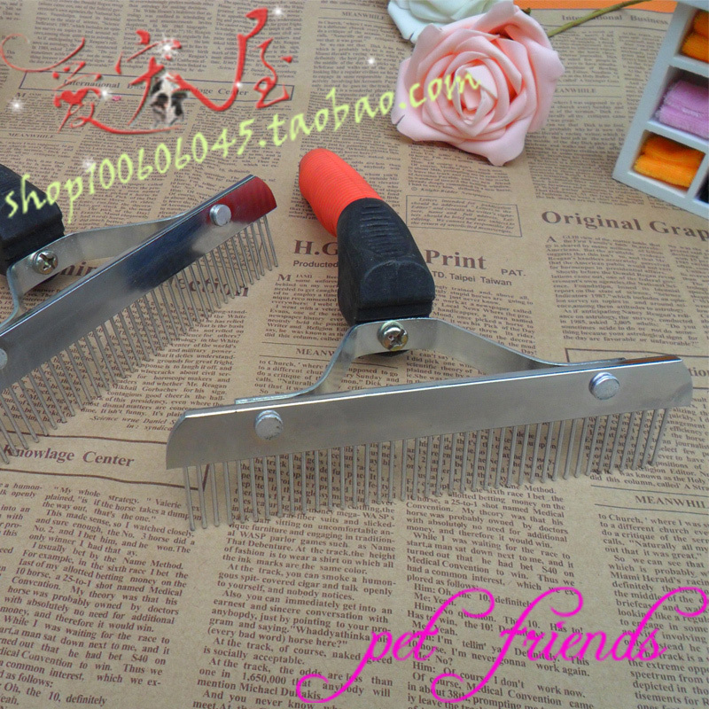 Dog comb pet hair removal comb dog knotting comb needle comb large dog large dog grooming pet row comb