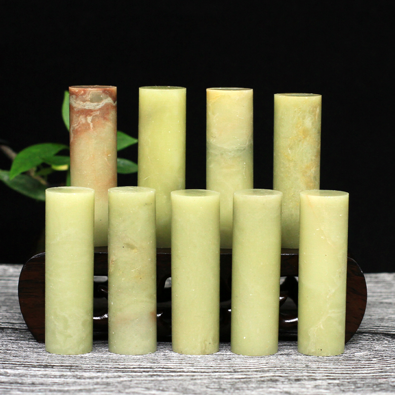 Qingtian stone 1 5*5CM Round seal seal seal material practice chapter Stone seal seal stone material Qingtian beginner seal carving