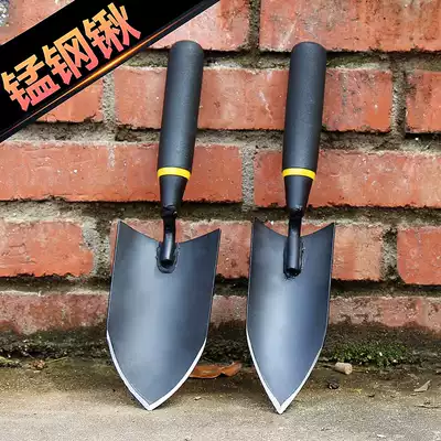 Small shovel, digging wild vegetables, herbal tools, raising flowers, planting vegetables, garden art, small oblique shovel, manganese steel shovel, planting large and small
