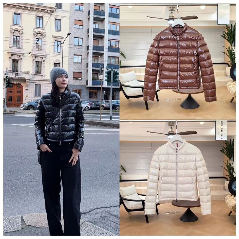 New Autumn and Winter m Brand down Jacket for Women, Short Style, Jennie Style, Lightweight, Ribbed Oil Wax Leather, Glossy Outerwear New Autumn and Winter m Brand down Jacket for Women, Short Style, Jennie Style, Lightweight, Ribbed Oil Wax Leather, Glossy Outerwear