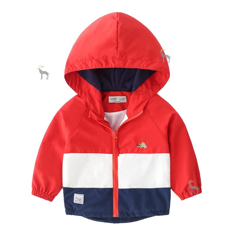 Bé áo nam quần áo mùa xuân chàng trai quần áo trẻ em 2020 stormwear triều mới giản dị phim hoạt hình nước ngoài bầu khí quyển của trẻ em.