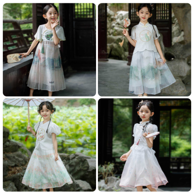 笛牧女童2025夏季新款棉布裙公主裙连衣裙