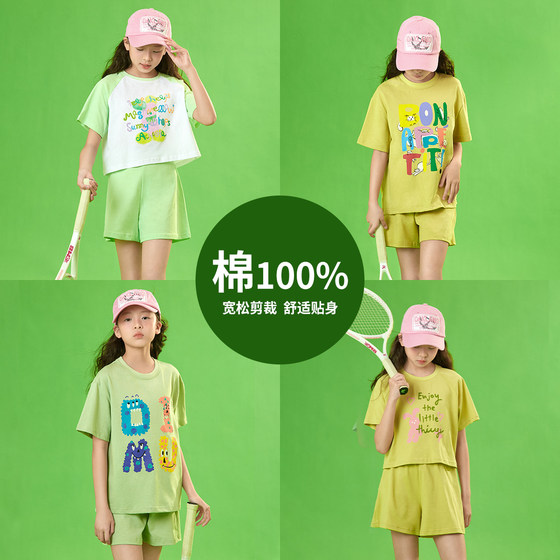 女童连衣裙2025夏新款洋气小女孩纯棉布裙子