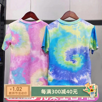 Tie-dye handkerchief pure cotton white T-shirt short-sleeved scarf canvas bag pillow batik white cloth square scarf hat socks