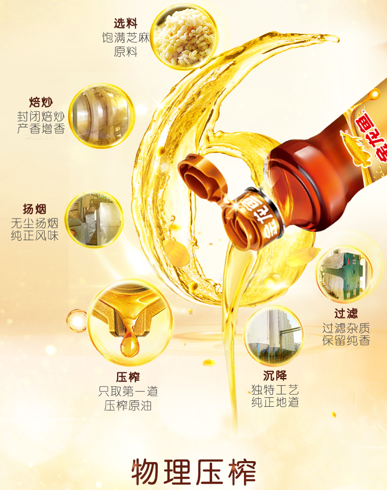 金龙鱼 芝麻香油 70ml*3瓶 图5
