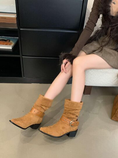 Туристические ботинки Xinjiang Altay, американские ретро-ботинки до середины икры в западном стиле, ботинки Maillard Martin, короткие ботинки в стиле северо-западного ветра, туристические ботинки.