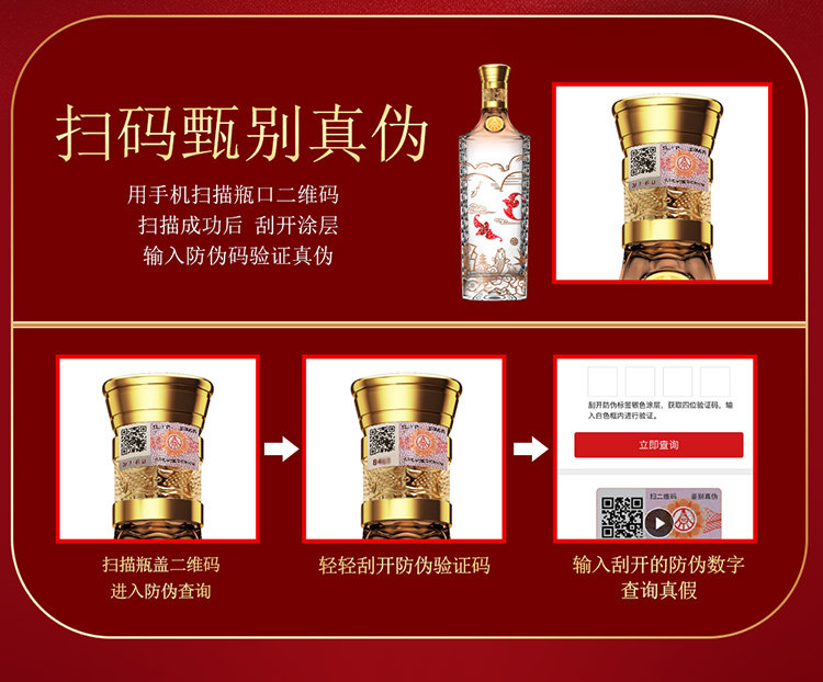 五粮液 福禄寿禧 52度浓香型 500ml*4瓶 豪华皮质礼盒 图10