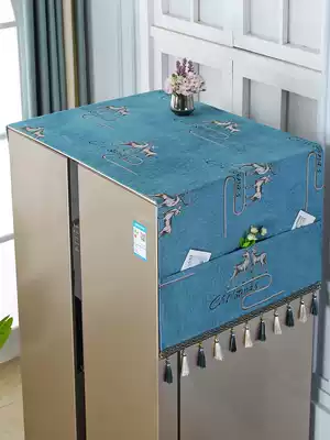 Refrigerator cover cloth top dust cover double door single door door protection cover towel drum washing machine curtain Nordic wind dust cloth