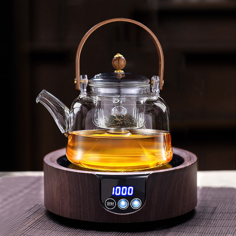 Small home electric pottery stove insulation spray style full glass teapot suit waterproof and automatic electric hot boiling water cooking tea