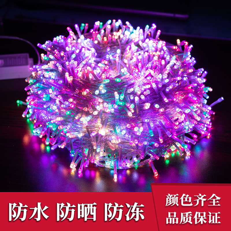 小さな色とりどりのライト、点滅ライト、星がいっぱいのストリングライト、雰囲気のあるライト、屋外装飾フラッシュライト、カラフルなライト、LEDソーラー