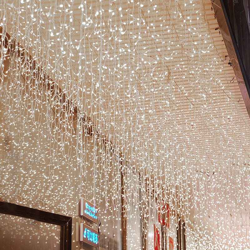White Led festoons Curtain Flashing Lights Stars lights Stars Ice Bar Scene Outdoor Works Waterproof-Taobao