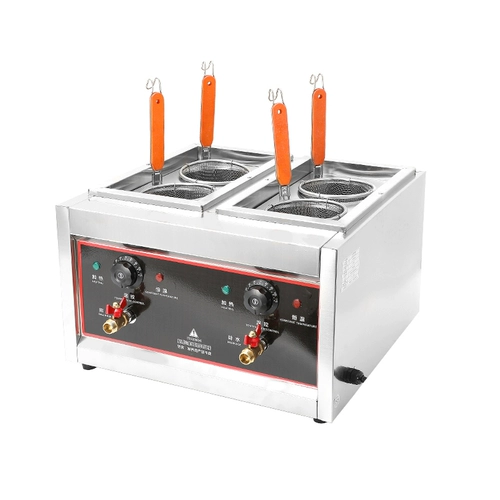 LC Четырех ямы варенованная печь для лапши Коммерческое рабочее столик Kanto вареный машина под бочкой электрический горячий острый горячий горшок с вареным овощным супом из риса