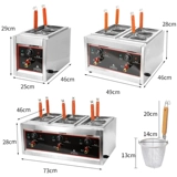 LC Четырех ямы варенованная печь для лапши Коммерческое рабочее столик Kanto вареный машина под бочкой электрический горячий острый горячий горшок с вареным овощным супом из риса