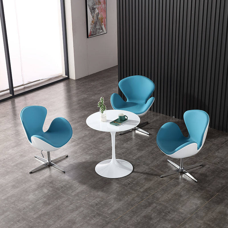 Negotiation table and chair combination simple creative table coffee shop milk tea shop reception light luxury leisure chair single seat