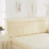 Phù hợp với phiên bản Hàn Quốc của công chúa chần bông dày đàn hồi dày dặn bao gồm giường bao gồm khăn phủ đầu giường bọc da đầu giường bảo vệ đầu vải che bụi - Bảo vệ bụi