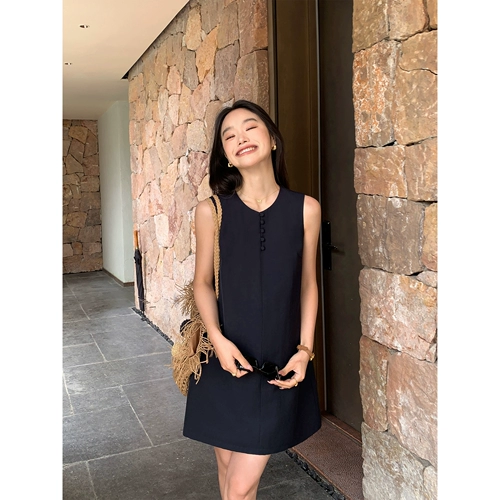 pusumede Майка, платье-комбинация, мини-юбка без рукавов, свободный прямой крой