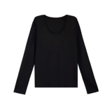 pusumede Базовый белый хлопковый лонгслив, в корейском стиле, оверсайз