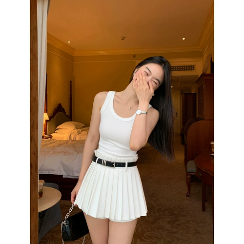 pusumede Трикотажная майка топ, приталенная футболка без рукавов