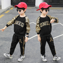 Boys spring clothes 2021 new necropolis suit children handsome boys fashion foreign spring and autumn-style knitted cartoon